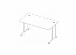 Bureau Prima 150x80x75cm - melamine - wit