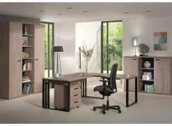 Bureau Rio 2 140x80x73cm - melamine - humus eik