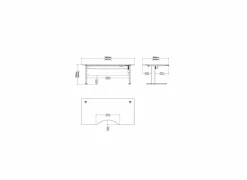 Bureaublad Prima 180x90x69cm - melamine - wit