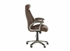 Bureaustoel Captain 66x66x124cm - lederlook - bruin