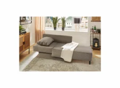 Chaise longue Rex Recamière   155x95x81cm - stof - bruin met bedfunctie