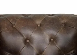 Chesterfield Stanley 4-zit - leder - bruin