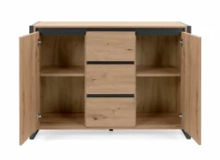 Commode Denver 120cm - decor - artisanale eik & anthraciet