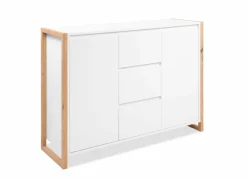 Commode Denver 120x40x88cm - decor - wit & artisanale eik