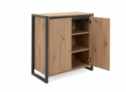 Commode Denver 80x88x40cm - decor - artisanale eik & anthraciet