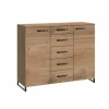 Commode Detroit 139x41x102cm - decor - plankeneiche/raw steel