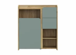 Commode Hoa 105x41x120cm - decor - mauvella eik & groen