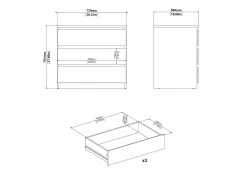 Commode Naia 77x50x71cm - decor - cashmere/jackson hickory