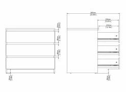 Commode Naia 77x50x71cm - decor - cashmere/jackson hickory