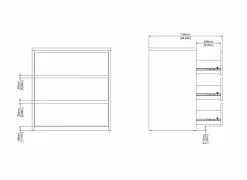 Commode Next 80x48x84cm - decor - wit/jackson hickory