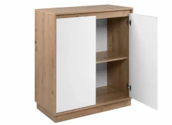 Commode Phoenix 79cm - decor - artisanale eik & wit