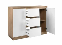 Commode Phoenix 117cm - decor - artisanale eik & wit