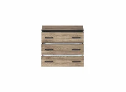 Commode Veronique 98x40x82cm - decor & glas - zwart