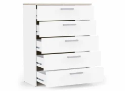 Commode Watson 80x41xH103cm - decor - kronberg eik & wit