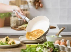 Dagelijkse kost braadpan Ø24cm - aluminium - beige & grijs