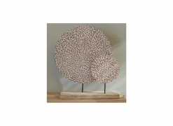 Deco H40cm - mango massief - wit & bruin