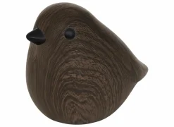 Deco Vogel H14,5cm - dolomiet - tabak