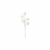 Decoratietak 5 Pompoms Eva H86cm - kunststof - wit