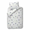 Dekbedovertrek Airplane 140x200/220cm - katoen - wit & blauw