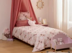 Dekbedovertrek Hartmotief 140x200cm - polyester & katoen - roze