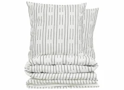 Dekbedovertrek Kain 260x240cm - katoen - wit & zwart