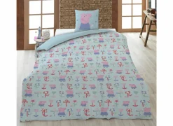 Dekbedovertrek Peppa Pig 140x200cm - microvezel - blauw