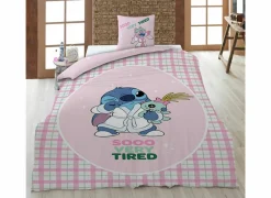 Dekbedovertrek Stitch 140x200cm - polykatoen - roze
