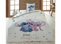 Dekbedovertrek Stitch 140x200cm - polykatoen - beige