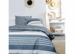 Dekbedovertrek Sunshine 240x220cm - katoen - blauw & wit