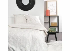 Dekbedovertrek Sunshine  260x240cm - katoen - wit & beige