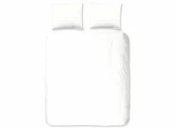 Dekbedovertrek Uni 200x220cm - flanel - wit