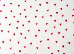 Dekbedovertrek 240x200/220cm - katoen - hearts red