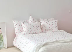 Dekbedovertrek 260x220/240cm - katoen - hearts red