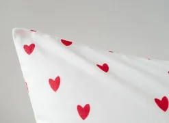 Dekbedovertrek 260x220/240cm - katoen - hearts red