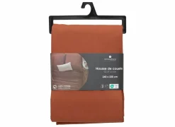 Dekbedovertrek 240x220cm - katoen - terracotta excl. kussenslopen