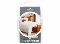 Dekbedovertrek 240x220cm - katoen - satijn wit