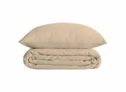 Dekbedovertrek 260x240cm - percale katoen - beige