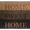 Deurmat Home sweet home 50x75cm - microvezel - bruin & grijs