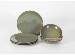 Diep bord Cirro  Ø21cm - porselein - groen