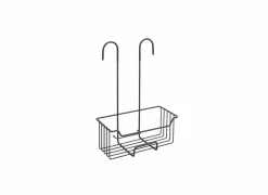 Doucherek Milo 25x36x14cm - metaal - zwart