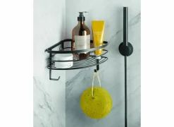 Doucherek Origin 21x38x13cm - metaal - zwart