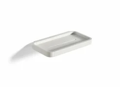 Doucherek 22x11x2cm - aluminium - wit