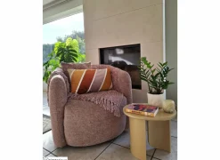 Draaifauteuil Alken 87x87x77cm - stof - roze