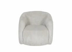 Draaifauteuil Alken 87x87x77cm - ribfluweel - beige