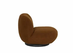 Draaifauteuil Criollo 91x95x71cm - bouclé - roestbruin