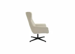Draaifauteuil Crucible 85x83x103cm - stof crème