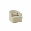 Draaifauteuil Dora 80x86x76cm linnen - beige