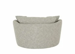 Draaifauteuil Nest 128x120x69cm - stof - beige/grijs