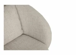 Draaifauteuil Pasoa Ø90x82cm - stof - beige naturel