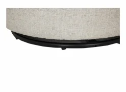 Draaifauteuil Pasoa Ø90x82cm - stof - beige naturel